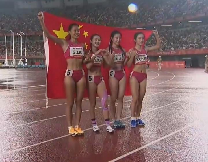亚运2连冠！中国队夺女子4x100米接力金牌 陈妤颉2金1银收官